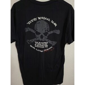 BC Shirt Mens Large Black Every Normal Man Skull Pirate Graphic Tee‎ Quote